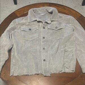 Women's Gray Corduroy Jacket